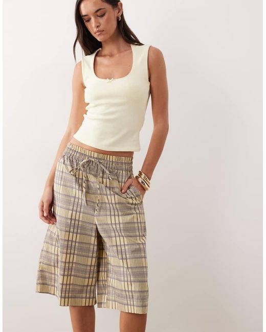 ASOS Natural Longline Shorts