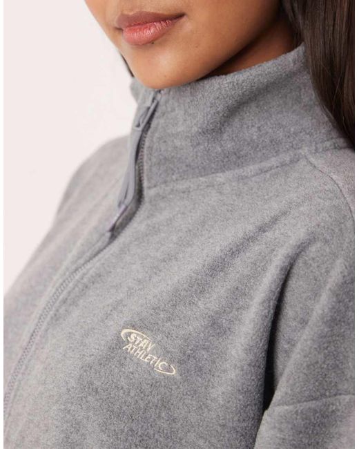 JJXX Gray Fleece Zip Jacket