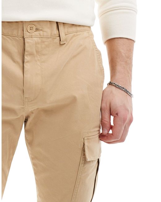 Tommy Hilfiger Natural Austin Cargo Trousers for men