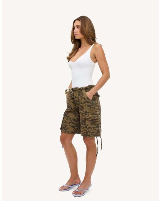 Loavies Natural Dancing Till Sunrise Cargo Shorts With Camo Print