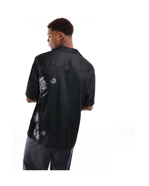 Camicia comoda di ASOS in Black da Uomo