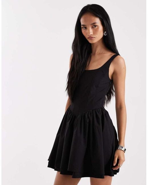 ONLY Black Corset Detail Mini Dress