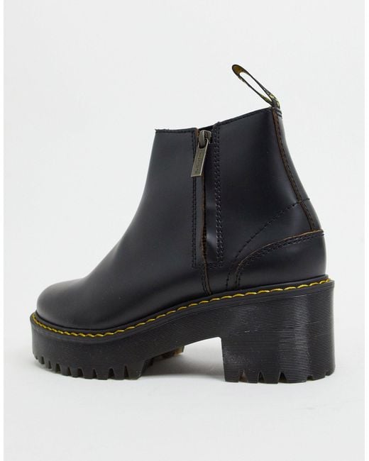 Dr. Martens Rometty Ii Zip Heeled Chelsea Boots in Black | Lyst