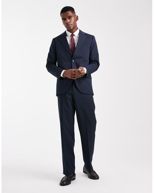 Jack & Jones Ruimvallende Colbert in het Blue voor heren