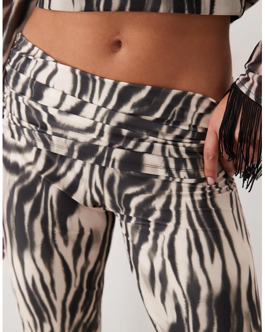 ASOS Brown Zebra Printed Capris