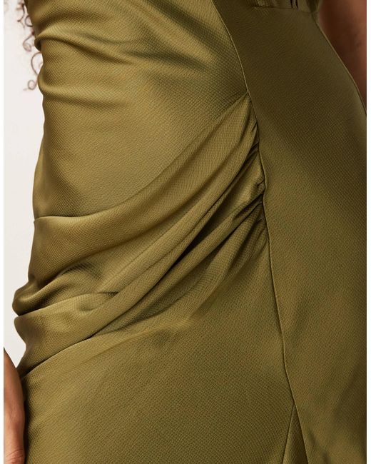 ASOS Green – maxikleid aus satin