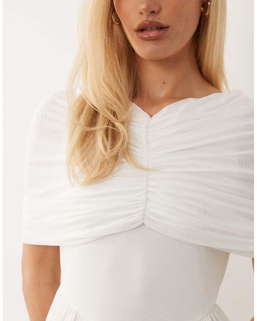 Vero Moda Natural Cape Detail Jersey Maxi Dress