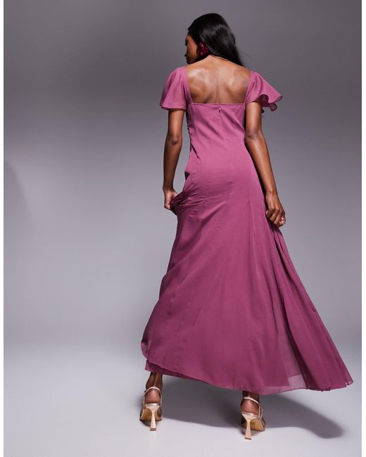 ASOS Purple – wadenlanges kleid
