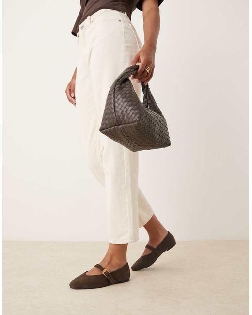 ASOS Natural Leah Mary Jane Ballets