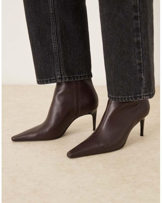 Mango Black Stiletto Ankle Boot