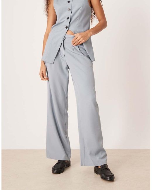 Jdy White High Waist Pleated Wide Leg Trouser Co-Ord