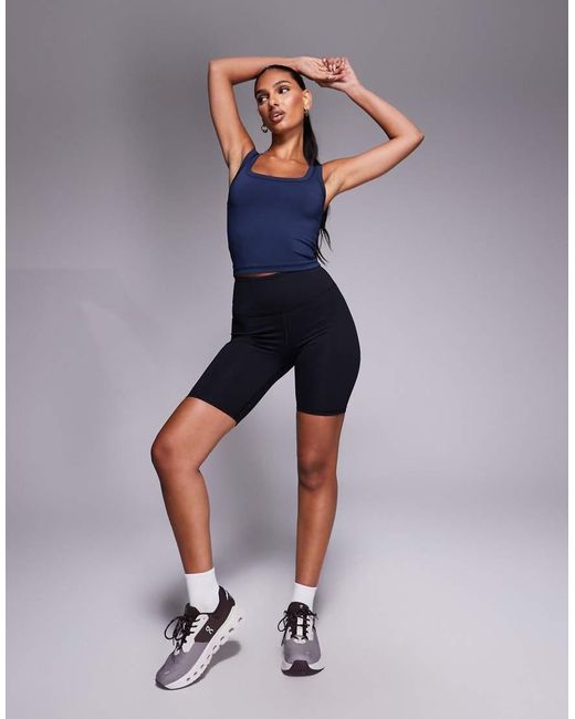 4505 Blue Icon Active Slightly Cropped Tank Top