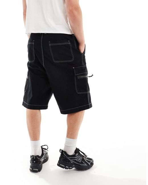 Bershka – cargo-shorts in Black für Herren