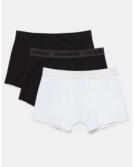Pull&Bear Set Van 3 Boxershorts in het Black voor heren