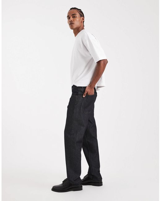 ASOS White Circular Design Collection Heavyweight Straight Leg Jeans for men