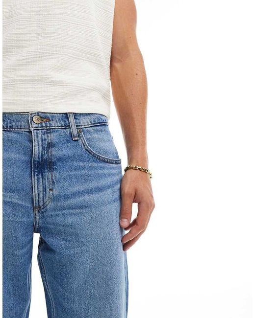 Lee Jeans Blue Oscar Relaxed Tapered Fit Jeans for men