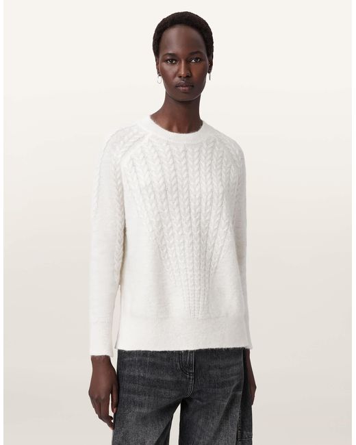 Kit - pull col ras AllSaints en coloris White