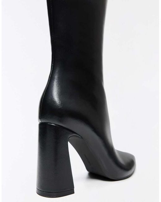 Bershka Black Block Heel Boots