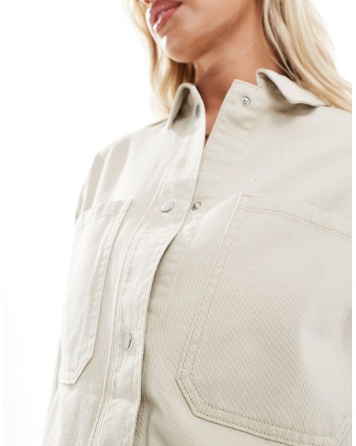 ASOS White Asos design maternity – oversize-jacke aus twill