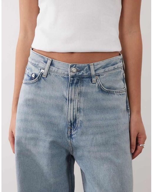 ARKET Blue Cedar High Rise Wide Leg Jeans