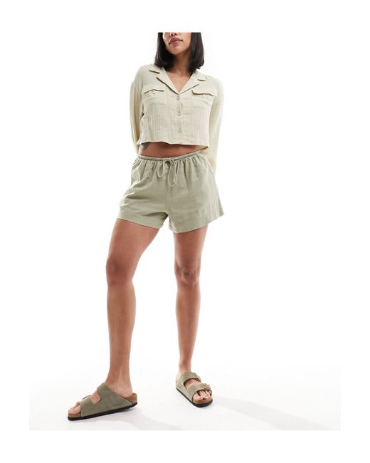 Cotton On Natural Cotton On Relaxed Drawstring Shorts