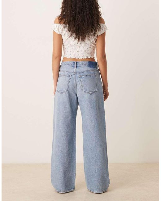 Abercrombie & Fitch Blue Curve Love Low Rise Ultra Loose Jeans