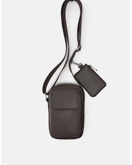 Borsa A Tracolla Portacellulare di Pull&Bear in White da Uomo