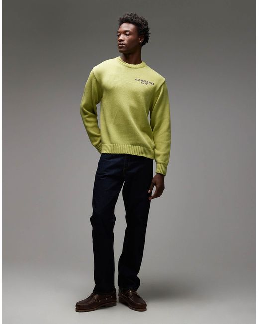 Carhartt Green Helix Motif Back Jumper for men