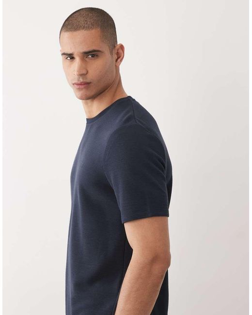 Boss Blue Rib Co-ord Lounge T-shirt for men