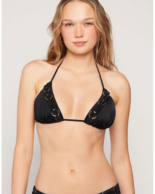 Tezenis Black Royal Essence Triangle Bikini Top