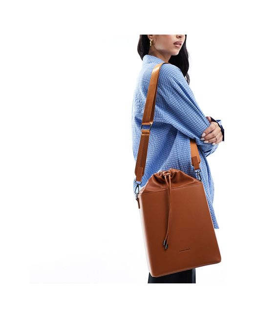Claudia Canova Blue Drawstring Shoulder Bag
