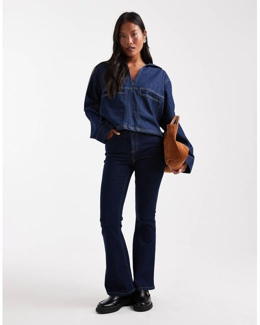 Miss Selfridge Blue Flare Jean
