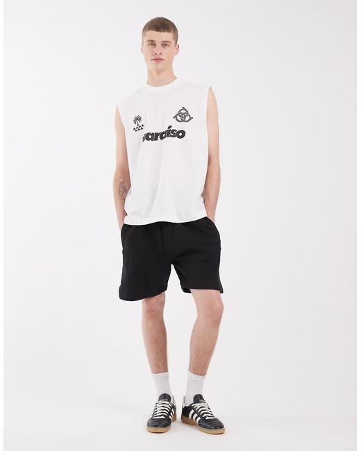 ASOS White Oversized Tank With Paraiso Football Graphic for men