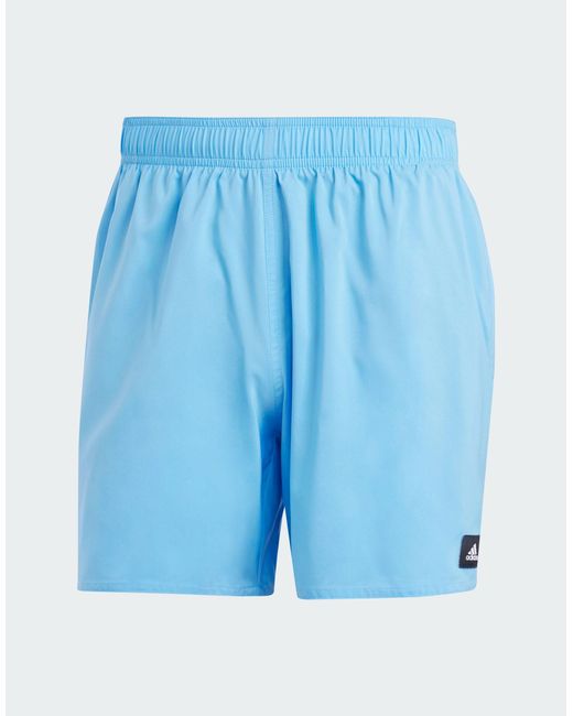 Adidas Originals Adidas – solid clx – kurze badeshorts in Blue für Herren