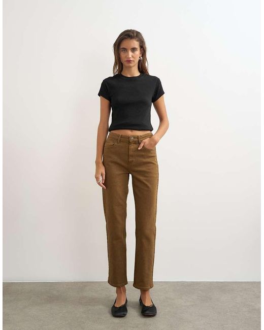 TOPSHOP Multicolor Orson Comfort Stretch Straight Leg Ankle Grazer Jean