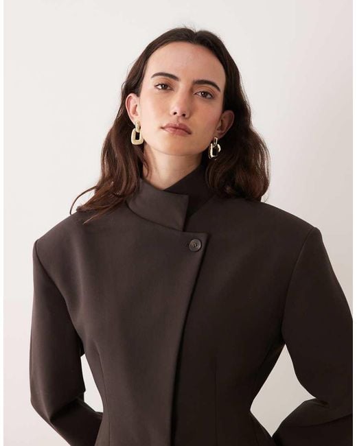ASOS Black Wrap Front Cinch Blazer