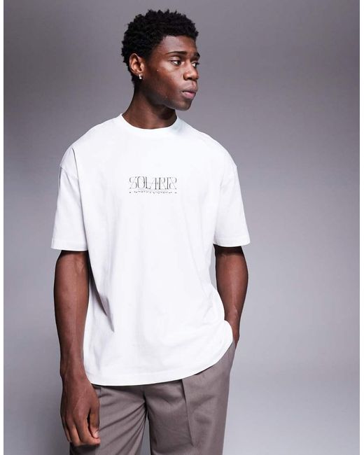 T-Shirt Oversize Bianca Con Grafica Celestiale di ASOS in White da Uomo