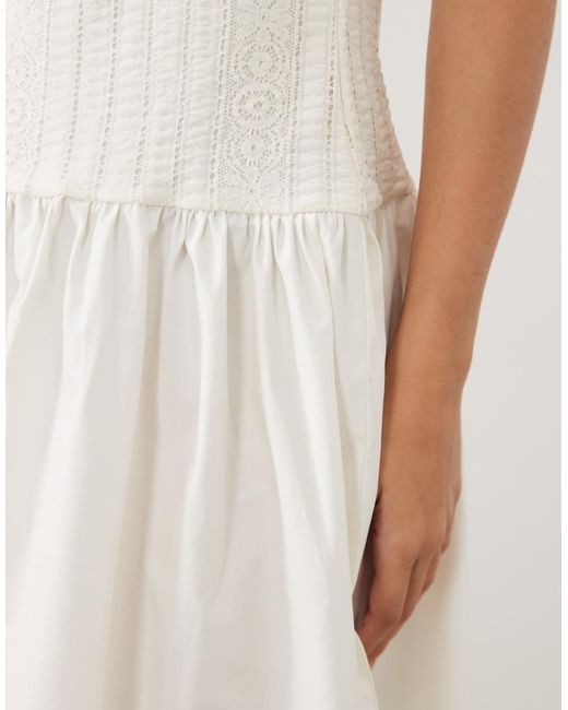 ASOS Natural Scoop Neck With Dropped Waist Maxi Dress