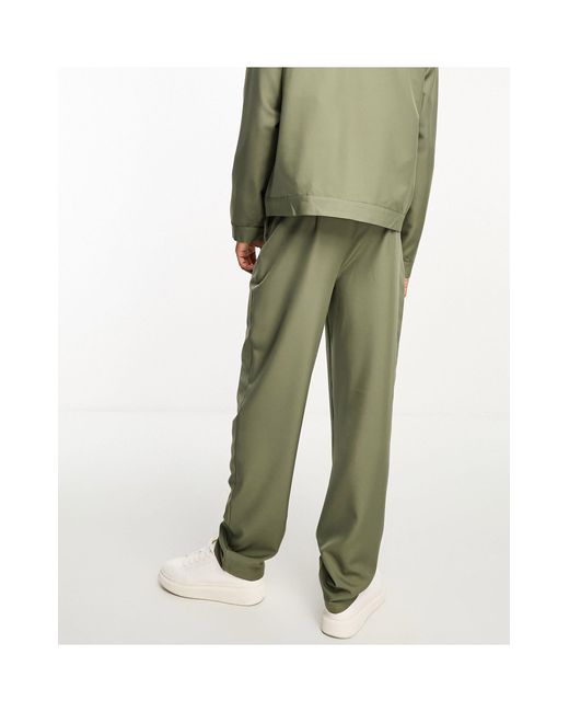 ADPT Losvallende Pantalon Met Hoge Taille in het Green voor heren