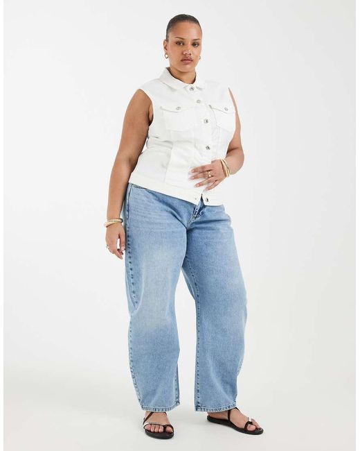 ONLY White Denim Gilet