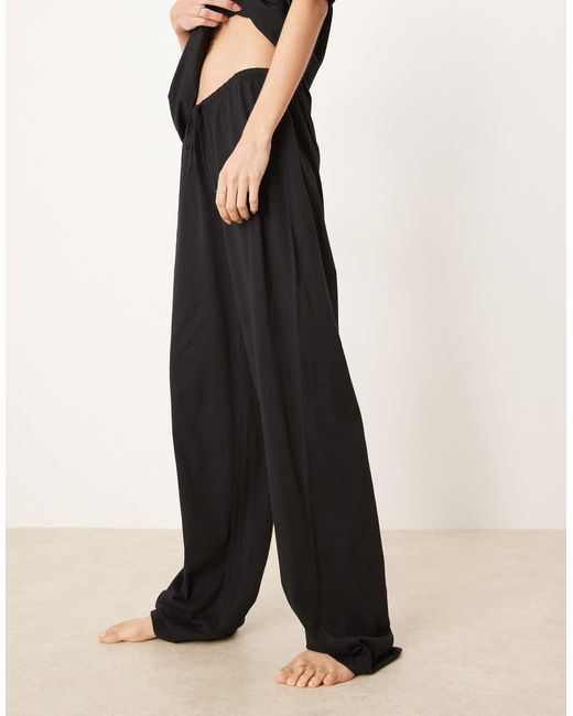 ASOS Black Asos Design Tall Mix & Match Cotton Pyjama Trouser