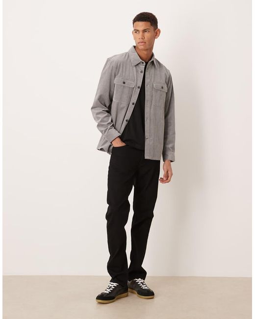 Mango Gray 100% Cotton Cord Shacket for men