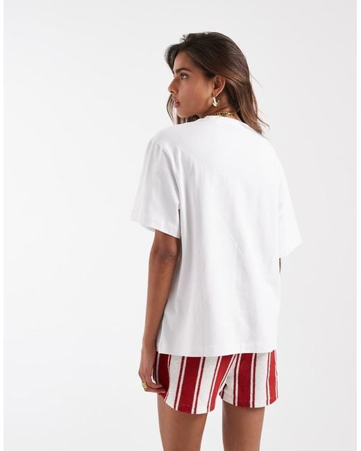 ASOS White Oversized Tee With Tomato Graphic