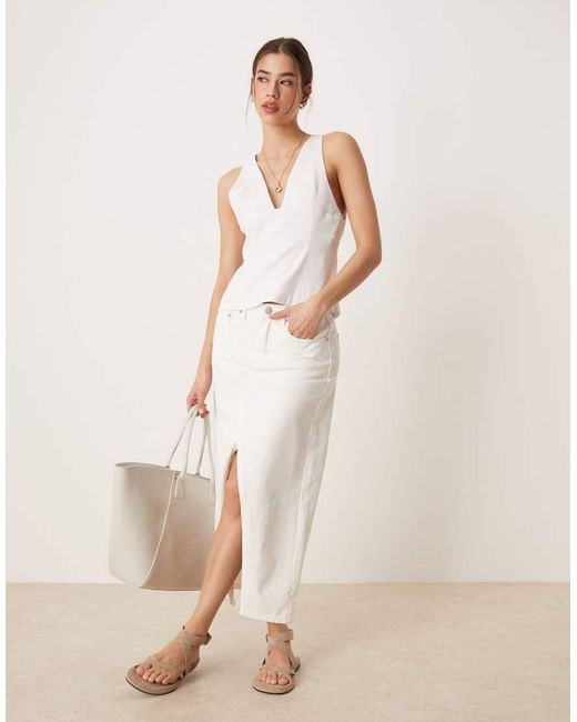 Glamorous White V-Neck Top