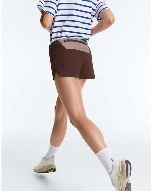 Oysho Brown 6cm Low-rise Technical Shorts