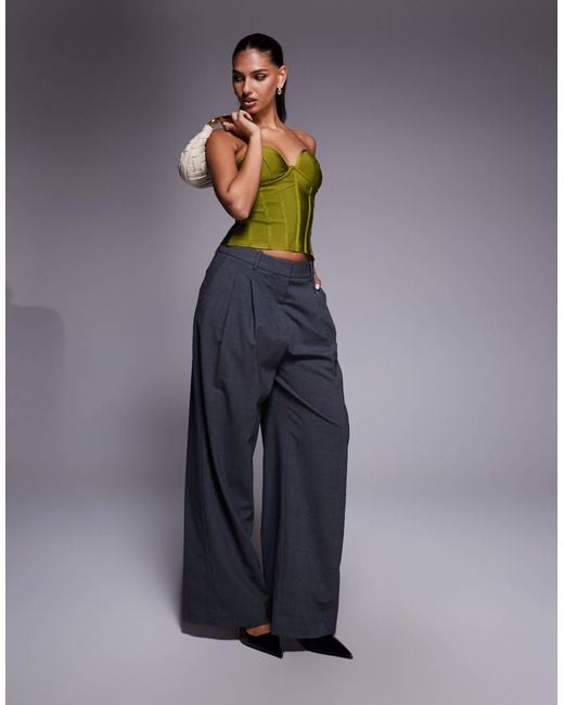 ASOS Green Bandage Bust Cup Strapless Corset Top