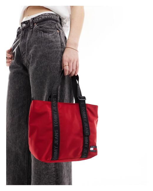 Daily - mini tote bag Tommy Hilfiger en coloris Red