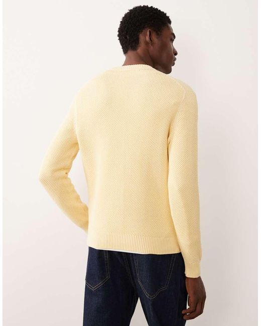 Mango Natural Waffle Knit Crew Neck Jumper