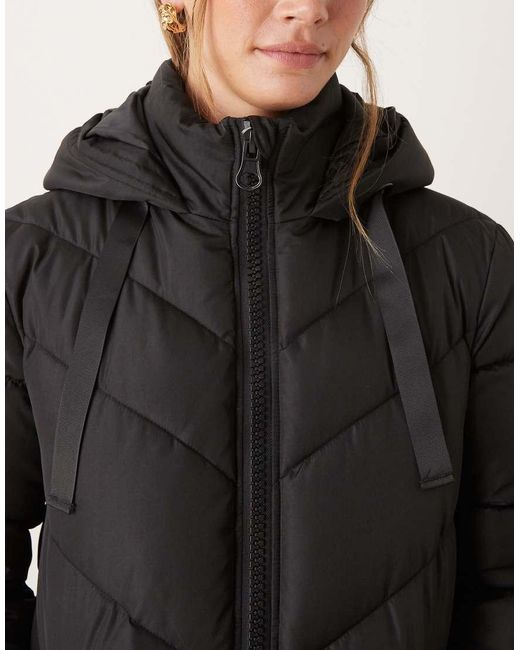 Jdy Natural Chevron Hooded Padded Coat