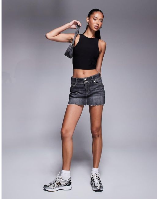 ASOS Black Double Layer Racer Singlet